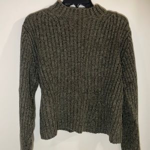 Brown and grey mock neck sweater large